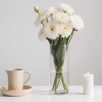 10 Pack Glass Cylinder Vases, 8 Inch Small Clear Cylinder Flower Vase Floating Candle Holders Glass Vases for Centerpiece Table Party Home Wedding