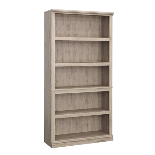 Sauder 5 Tier Book Shelf Wooden Bookcase Multipurpose Bookshelf for Home Office, Living Room, in Laurel Oak - color: Laurel Oak