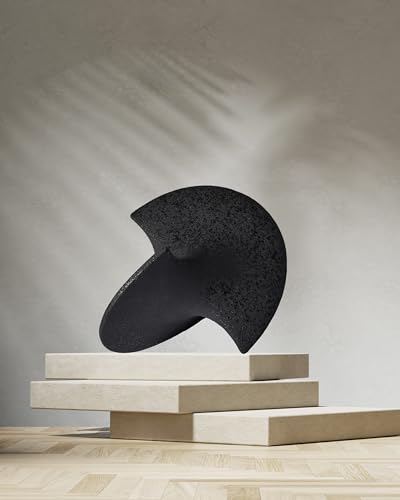UPWOIGH Black Ceramic Inspired Decor, 5.12x7.28x5.12 in Handmade Premium Personalized Ceramic Balancing Sculpture for Living Room,Table Décor,1Pack - color: Black Ceramic Inspired Décor