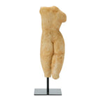 Creative Co-Op Resin Female Body Figure on Metal Stand, Plaster Finish, Natural - color: Natural