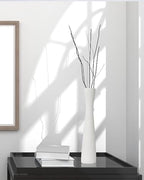 Tall White Vase 16 Inch Skinny Flower Vases, Handmade Ceramic Vase Modern Minimalist Style for Living Room, Home, Office, Centerpiece,Table, Wedding Party - color: 16.5inch&white