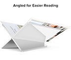 Acrylic Book Stand Large White Acrylic Book Holder, 12.5" x 9.5" x 5.7", Open Book Holder Stand for Display and Reading Cookbooks, Art Books, Bibles, Magazines - Home and Office (White, Large) - color: White, size: Large