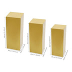 3/6 PCS Square Tall Pedestal Stand Metal Square Pedestal Stand Tall Pedestals Cake Stands for Party Wedding Birthday (Gold, 3Pcs) - color: Gold, size: 3Pcs