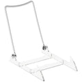 GIBSON HOLDERS 3PL Adjustable White Wire and Clear Acrylic Display Easel, 3.875" W x 5.375" D x 5.25" H, Pack of 2 - size: 2-Pack