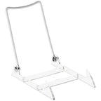 GIBSON HOLDERS 3PL Adjustable White Wire and Clear Acrylic Display Easel, 3.875" W x 5.375" D x 5.25" H, Pack of 2 - size: 2-Pack