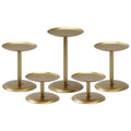 Homemory Christmas Fall Candle Holders for Pillar Candles Set of 5 (5, Gold) - color: Gold