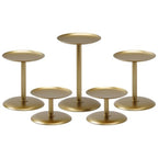 Homemory Christmas Fall Candle Holders for Pillar Candles Set of 5 (5, Gold) - color: Gold