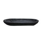 Bloomingville Hand-Carved Paulownia Wood Bowl, Black - color: Black
