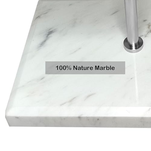 Men's Premium Handcrafted Watch Display Stand,Watch Stand,Watch Organizer,Watch Holder,Bracelet Display Stand,Elegant Marble Base with Leather Surface (white) - color: white