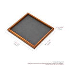 Jewelry Display Tray for Ring Earrings Necklace Bangle Solid Wood Jewelry Dish Tray Catchall(M,Grey) - color: Grey, size: 18 * 20 * 1.5cm