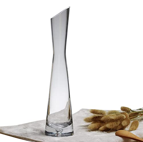 25cm Height Glass Flower Vase Clear Decorative Bud Vase Single Stem Vases for Home Wedding Christmas Decor - size: 25cm/9.84inch