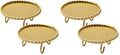 Homoyoyo 2pcs Gold Candle Holders Decorative Candlesticks Iron Pillar Plate Candle Pedestal Candle Stand Table Centerpiece for Led Wax Candles Wedding Dinner Tables (Pack of 2) - size: 10X3.5CM (Pack of 2)