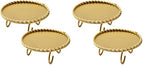 Homoyoyo 2pcs Gold Candle Holders Decorative Candlesticks Iron Pillar Plate Candle Pedestal Candle Stand Table Centerpiece for Led Wax Candles Wedding Dinner Tables (Pack of 2) - size: 10X3.5CM (Pack of 2)