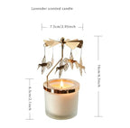 kingnero Lavender Scented Candle Carousel Rotary Candle Holder Spinning Tea Light Holder Birthday Gifts for Women, Mom, Wife, Girlfriend, Sister, Female Friends, (Golden Hummingbird) - color: Golden Hummingbird