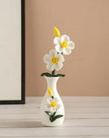 Handmade Ceramic Flower Vase – Artisan Pottery Floral Ornament for Table, Desk, and Home Decor