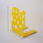 1 Pair 2pcs Yellow Cheese Heavy Metal Cookbook Ends to Hold Books, Book Ends for Kitchen and Home Decorative