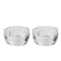 Crystal Candle Holders Set of 2, Tea Wax Ultra Elegant & Modern Centerpiece Home Décor,Wedding - size: 2.3‘’×1.5‘’
