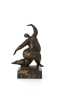 Bronze Dancing Figure Sculpture, Contemporary Art Statue on Marble Base, Decorative Home Accent，Sculpture Gift TPE-716S