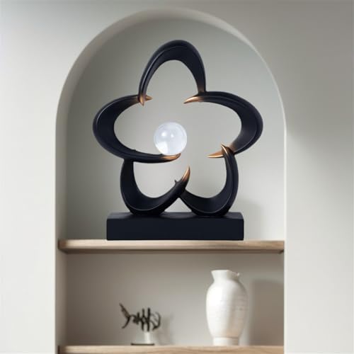 Abstract Sculpture Art Home Decor Accents Modern Decorative Objects for Living Room Shelf Coffee Table TV Stand Cabinet Office Decor Accents (Black A) - color: Black a