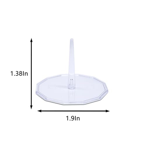9Pcs Crochet Doll Stand,Emotional Support Pickle Base,Mini Crochet Animals Doll Display Stands,Transparent Support Holder for Crochet Amigurumi,Home Decorative Showcase Holder(dodecagon) - color: decagon