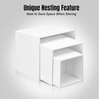 Clisela 3pcs Acrylic Cube Display Stands Box Risers with Hollow Bottoms, Food Risers for Buffet Table, Decorative Display Stand Shelf for Dessert Collectibles Jewelry Figures Show - White 3" 4" 5" - size: (3,4,5)"- White