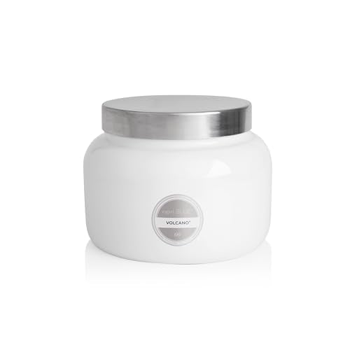 Capri Blue Volcano Scented Candles - Luxury Glass Jar Candles for Home Scented with Tropical Fruit & Sugared Citrus - Soy Wax Blend - Capri Blue Volcano - Jumbo White Color (48 oz) - color: White, size: 48 oz