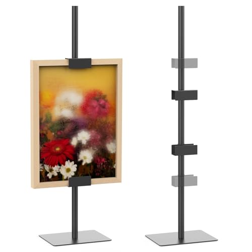 HzTinT 1PCS Tabletop Picture Frame Stand,Heavy Metal Base Adjustable Size Table Easels for Display,Picture Frame Holder Art Display Stand for Signs, Canvas