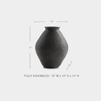 Signature Design by Ashley Hannela 12" Modern Distressed Polyresin Vase, Antique Brown - color: Dark Brown, size: 12 Inch