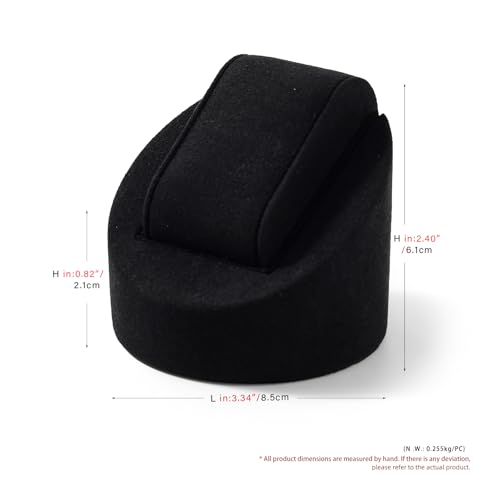 Microfiber Single Watch Stand Display Jewelry Watch Showcase Display Stand(Black) - color: Black