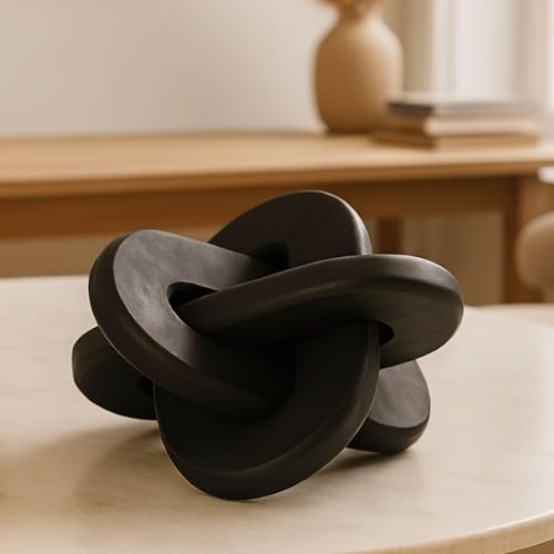 Home Decor and Bathroom Decor Sculpture - Room Display with Statues and Ornaments for Office Styling, Bookshelves or Living Room Decor Accent - Modern Coffee Table Arrangement - 11", Brown - color: Black, size: 10.0" H