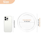 NUPTIO Glass Candle Plate for Home： Set of 2 Large Pillar Candle Tray - 7 inch Diameter Round Candle Dish for Home Wedding Party Easter Table Centerpiece - size: Large-2Pcs