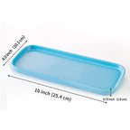 Ceramic Bathroom Tray,Kitchen Sink Organizer Tray,Cosmetics Holder (Blue) - color: Blue