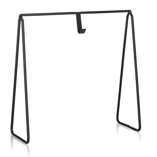 Gallery Art Stand for Round Top Black Metal Display Stand 9 Inch Mini Gallery Art and Charm Decoration for Holiday Party Decor Supply Gift(Black) - color: Black