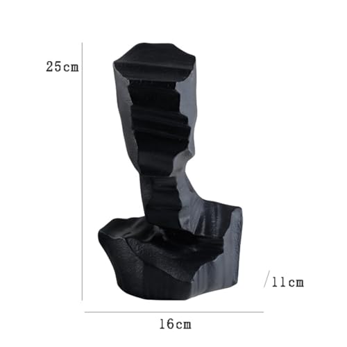 Cool Stuff to Put on Shelves Sculptures Decoration Modern Abstract Art Deco Sculpture Figures Items for Living Room Bedroom Office Table Room Decor Aesthetic(Black a) - color: Black a
