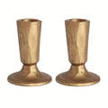 Retro Iron Candlestick Holders Set of 2, Gold Candle Holders Heavy Weight, Taper Candle Holders Perfect for Dining Table, Wedding, Party, Mantel - color: Gold