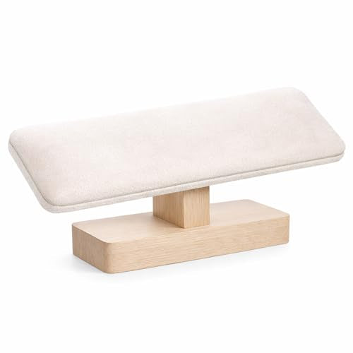Watch Stand, Wooden T-Bar Velvet Bracelet Holder Jewelry Organizer Jewelry Organizer Holder for Home Use Retail Display, Space Saving Bangle Pendants Tower Rack