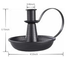Retro Iron Taper Candle Holder，Black Candlestick Holders Candlelight Stand for Farmhouse Decor Home Wedding Party Table Decoration（2pcs）