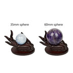 Hand Shape Crystal Ball Stand Sphere Display, Natural Healing Feng Shui Glass Orb Holder Base Statue Decoration, for 30mm-60mm Sphere - style: Hand Shape