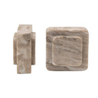 Bloomingville Heavy Duty Marble Bookends, Beige, (Pack of 4) - size: Pack of 4