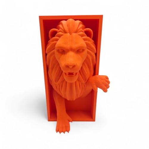 Dragons Awakening Book End – Fantasy Book Nook Insert for Dragon Readers – Unique Home Decor for Bookshelves & Libraries (Orange - Lion) - color: Orange - Lion