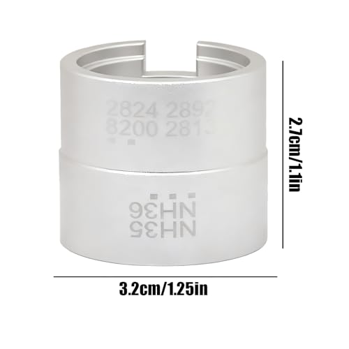 Watch Movement Holder, Double-Sided Repair Mount, Small Size Clock Stand Lightweight Travel, Metal Material Sturdy Stable Design, Watch Accessory Professional Collectible Display - color: Silver