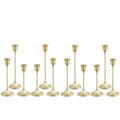 Candlestick Holders 4 Sets(12 Pcs), Gold Candle Holders with Anti-Slip Pad, Metal Taper Candle Holder, Candle Holder for Wedding Fireplace Mantel Housewarming Gift