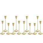Candlestick Holders 4 Sets(12 Pcs), Gold Candle Holders with Anti-Slip Pad, Metal Taper Candle Holder, Candle Holder for Wedding Fireplace Mantel Housewarming Gift