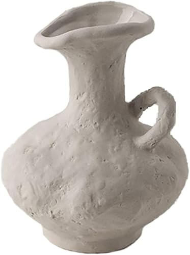 Handmade Abstract Art Ceramic Vase Rustic Table Centerpieces Flowers Vases Minimalist Small Vase for Kitchen Shelf Office Coffee Dining Desk,D - color: D