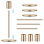 3 Pcs Gold Taper Candle Holders, Gold Candlestick Holderss, Candle Sticks Holder Decor for Mantel Centerpiece Fireplace Wedding Dinning Party Home Cabinet Table Decor(3 Heights)