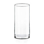 CYS Excel Clear Glass Cylinder Vase (H:9" D:4") Flower Vase Centerpieces Hurricane Floating Candle Holder - size: H-9" D-4"
