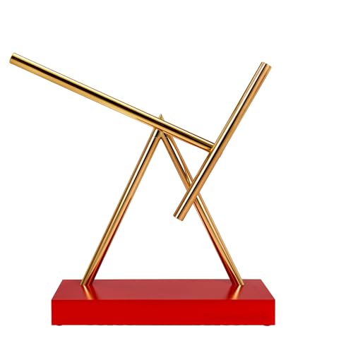 Kinetic Energy Sculpture - Desktop Toy Version (Gold/Red)