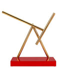 Kinetic Energy Sculpture - Desktop Toy Version (Gold/Red)