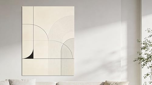 The Power Of MinimalismMinimalist Canvas Print: Negative Space Simplified Shapes Abstract Wall Art for Modern Home23.6x29.5in Framed - color: Framed, size: 23.6x29.5in