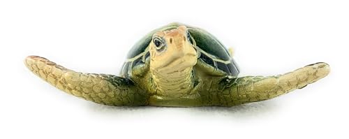 Ain’t It Nice Sea Turtle Statue Coastal Ocean Beach Decor Gifts Figurine Beach Room for Home and Office Marine Collectible Sculpture, Green 3.5(L) 4(W) 1.25(H) Inches - color: Green 1